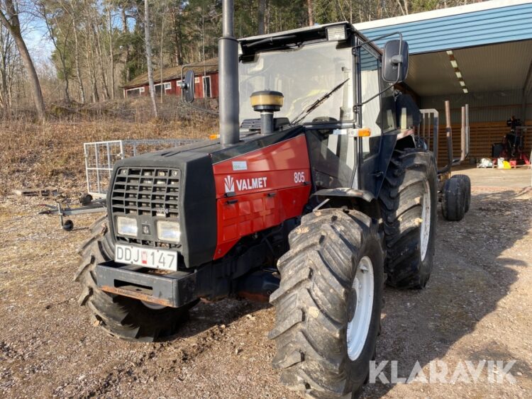 1990 Valmet 805 Tractor with logger trailer Moheda FMW 4000 Euro - Image 2