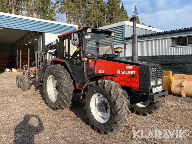 1990 Valmet 805 Tractor with logger trailer Moheda FMW 4000 Euro - Image 45