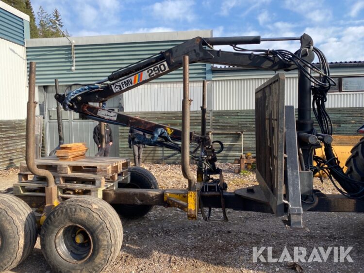 1990 Valmet 805 Tractor with logger trailer Moheda FMW 4000 Euro - Image 44