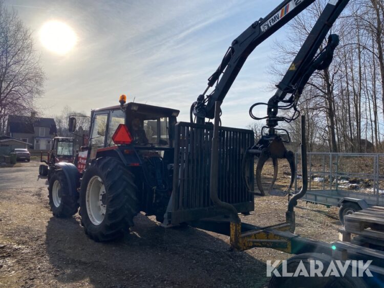 1990 Valmet 805 Tractor with logger trailer Moheda FMW 4000 Euro - Image 43