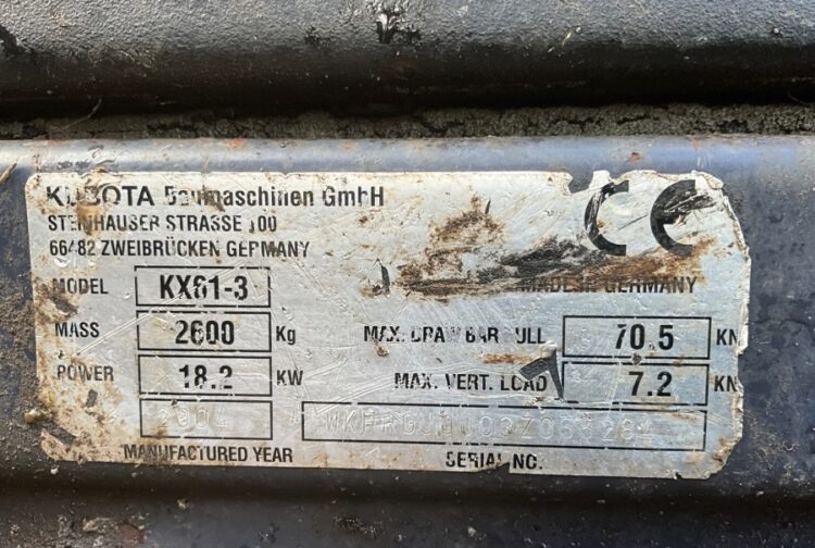 2004 Kubota KX61-3 mit 4 Schaufeln - Image 3